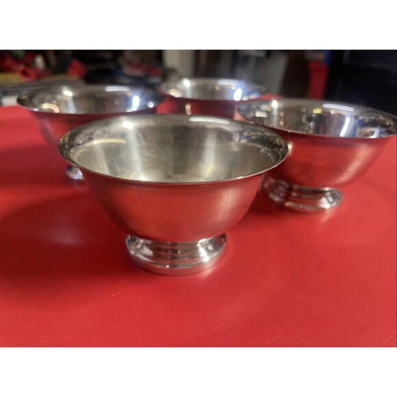 4 REED & BARTON Paul Revere Design Miniature 3.5" Bowl Trinket Dish Dipping VTG - Picture 3 of 4